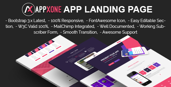 APPXONE - App Landing HTML5 Template