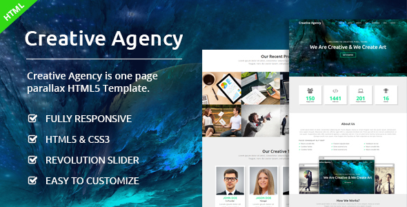 Preview image for Creative Agency - One Page HTML Template