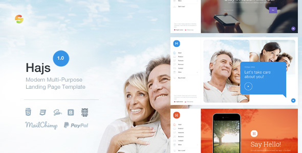 Hajs - Modern Multi-Purpose Landing Page Template product preview