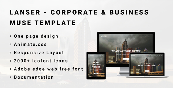 LANSER - Corporate & Business Muse Template product preview
