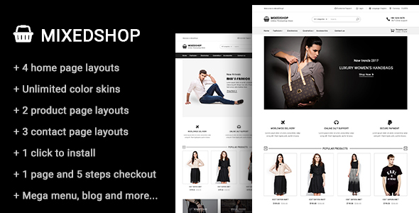 Product preview supplied for Mixedshop - Multipurpose Prestashop Theme