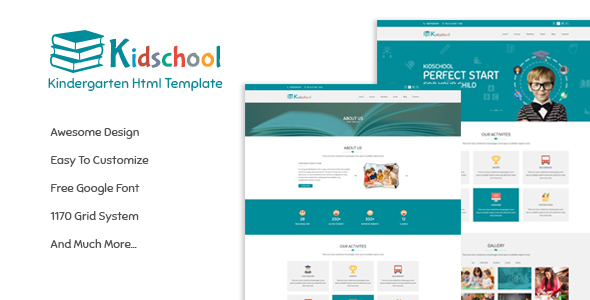 School Template for Kindergarten Student - Kidschool product preview