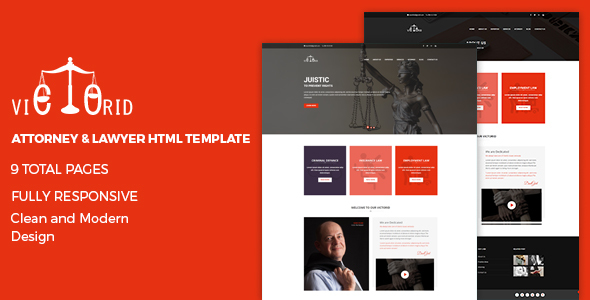 Victorid - Attorney & Lawyer HTML5 Template product preview