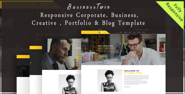 Preview image for BusinessTwin - Responsive Corporate, Business, Creative , Portfolio & Blog Template