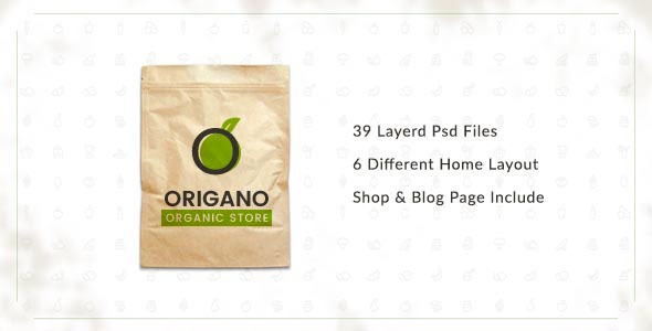 Origano -  Organic Store PSD Template