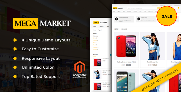MegaMarket – Responsive Magento2 Theme listing image