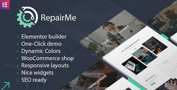 Product preview supplied for RepairMe - Gadgets & Home Appliance Repair WordPress theme with CRM
