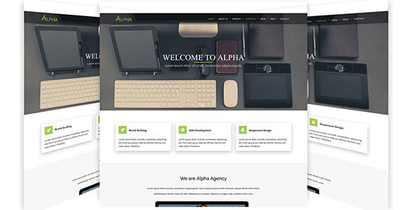 Product preview supplied for Alpha - One Page Agency HTML5 Template