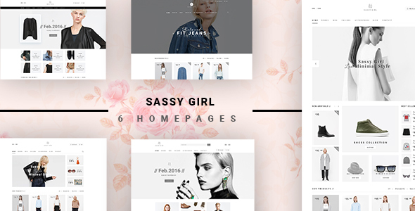 Sassy Girl - Fashion Minimal Online Shopping Website Template listing image