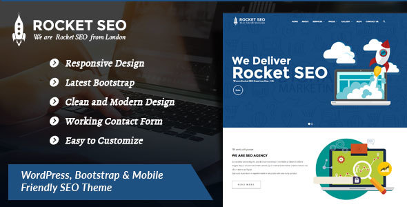 Preview image for Rocket SEO - Online Marketing, SEO, Social Media Marketing WordPress SEO Theme