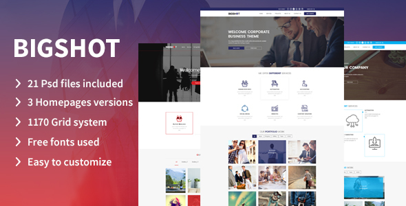 BigShot -  Creative PSD Template