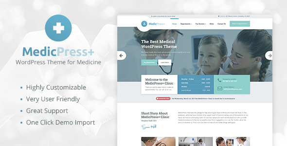 MedicPress — Medical WordPress Theme for Clinics and Private Doctors product preview