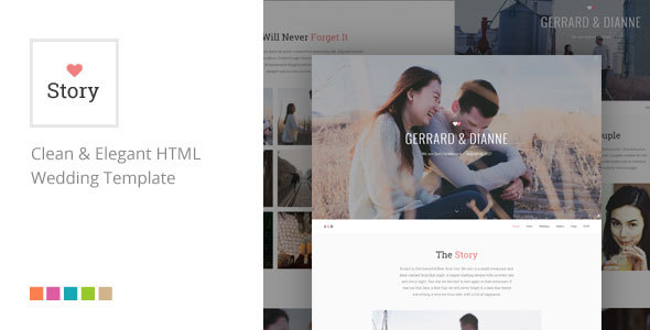 Preview image for Story - Responsive HTML Wedding Template