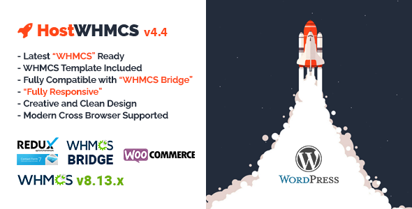 HostWHMCS | Responsive Hosting and WHMCS WordPress Theme listing image