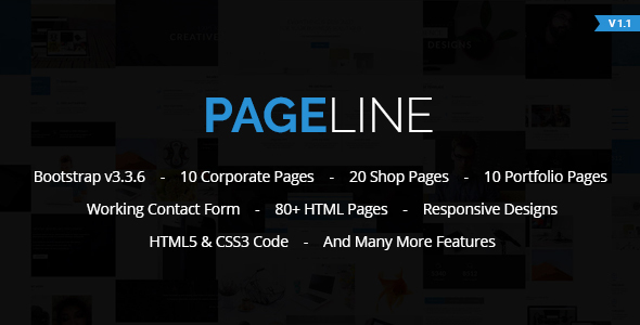 PageLine - Bootstrap Based Multi-Purpose HTML5 Template product preview