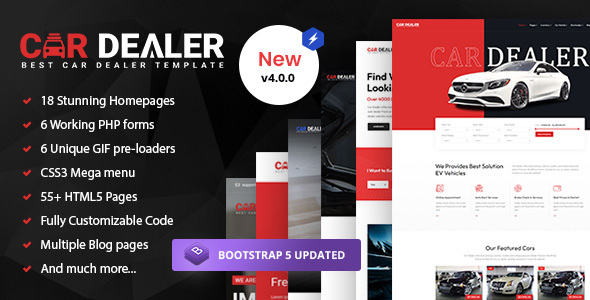 Car Dealer - Automotive Responsive HTML5 Template listing image
