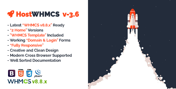 HostWHMCS | Responsive Web Hosting with WHMCS Template