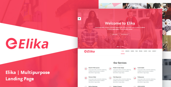 Elika Multipurpose Landing Page product preview