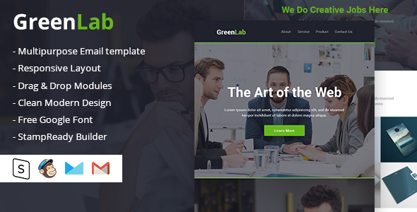 GreenLab Multipurpose Email Template product preview