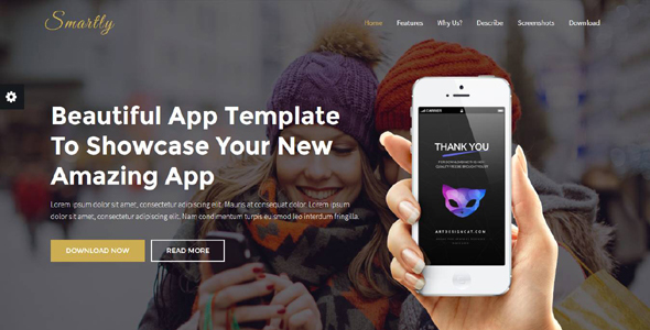 Smartly - App Landing Page listing image