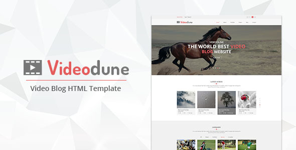 Videodune - Video Blog HTML Template listing image