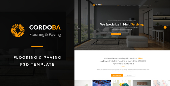 Preview image for Cordoba : Flooring & Paving PSD Template