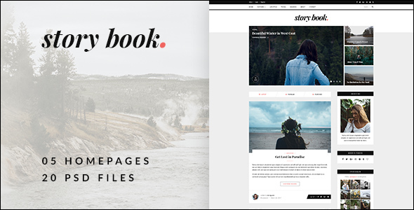 Story Book - Elegant Blog PSD Template