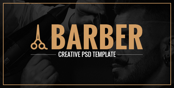 Preview image for Barber - A Creative Landing Page PSD