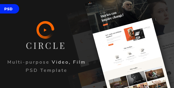 Circle - Multi-purpose Video, Film PSD Template product preview