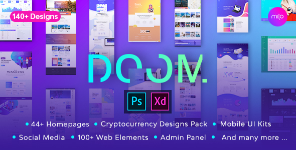 Preview image for Doom - Massive All in One PSD & XD Pack