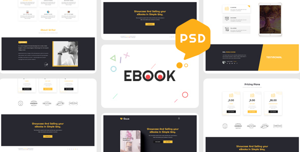 Ebooks - One Page Psd Template product preview
