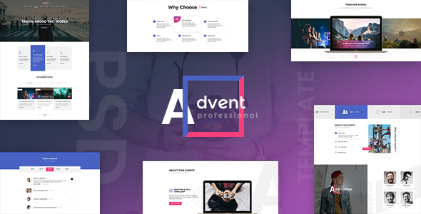 ADVENT - Event Management PSD Template