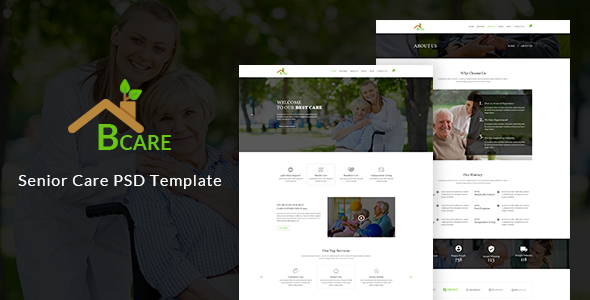 Preview image for Bcare - Senior Care PSD Template