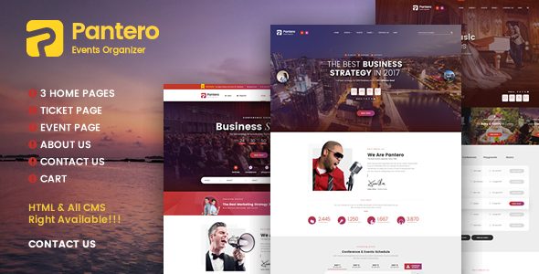 Pantero - Event & Conference PSD Template