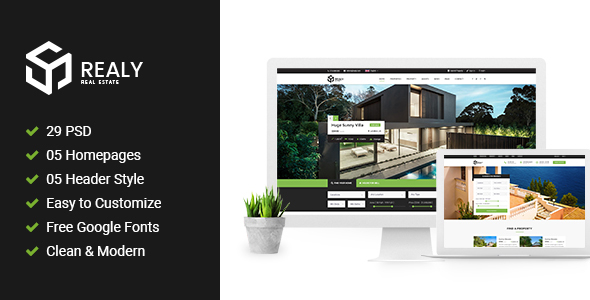 Realy | Real Estate PSD Template