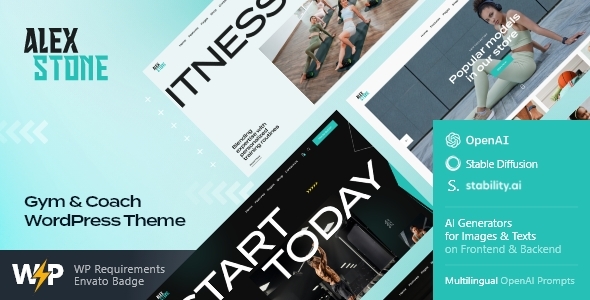 Alex Stone | Gym & Coach WordPress Theme listing image