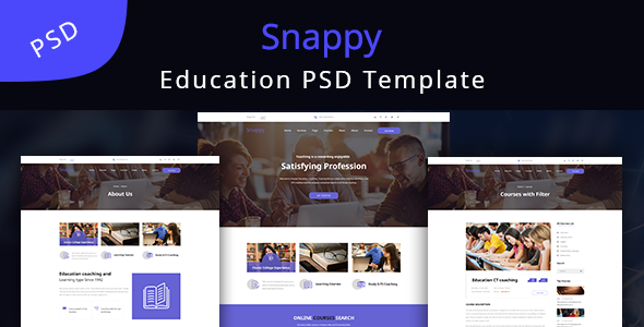 Snappy - Education Learning PSD Template listing image