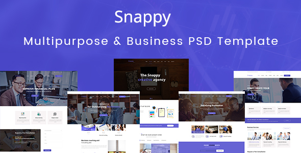 Snappy - Multipurpose & Business PSD Template product preview