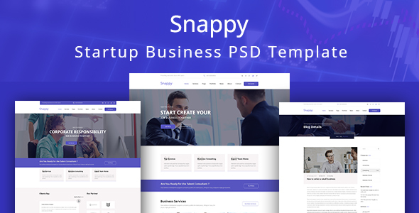 Snappy - Easy Startup Business PSD Template