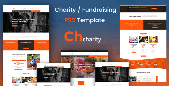 Product preview supplied for Chcharity - Charity/Fundraising PSD Template