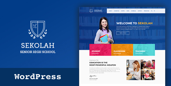 Sekolah - Senior High School WordPress Theme