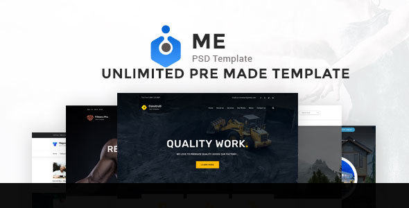 ME Multipurpose PSD Template product preview