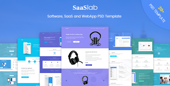 SaaSLab - Software, SaaS and WebApp PSD Template