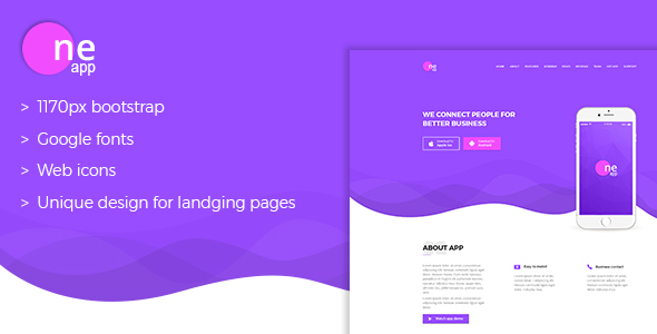 OneApp - App Landing Page listing image