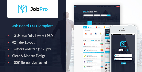 Job Pro - Job Board PSD Template