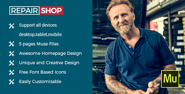 Repair Shop - Muse Template