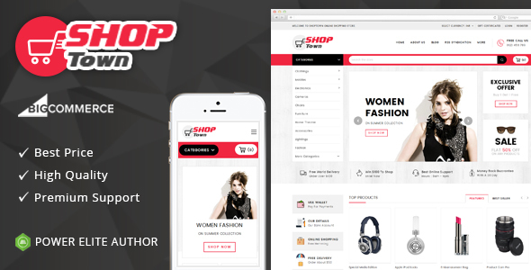 Preview image for Shop Town - Multipurpose Stencil BigCommerce Theme