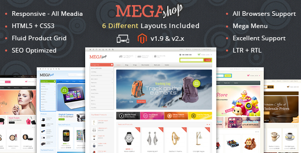 Mega Shop - Responsive Magento 1 & 2 Theme