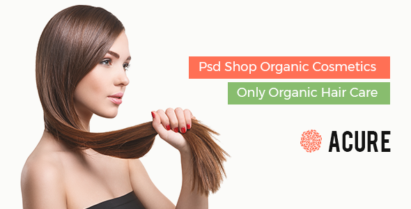 Product preview supplied for Acure Organics Hair Care, Fashion Shop - Psd Template