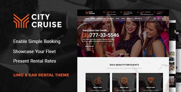 City Cruise - Limousine and Car Rental WordPress Theme